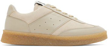 MM6 Maison Margiela Beige 6 Court Sneakers (S59WS0160 P0673)
