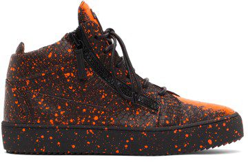 Giuseppe Zanotti Black & Orange Kriss Sneakers (RU20001-92857)