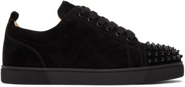 Christian Louboutin Black Louis Junior Spikes Low-Top Sneakers (1130575)
