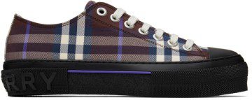 Burberry Burgundy Check Sneakers (8055644)