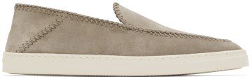Giorgio Armani Blue Suede Slip-On Sneakers (X2X141 XM968)