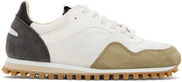 Spalwart White & Khaki Marathon Trail Low Mix Sneakers (97037760640)