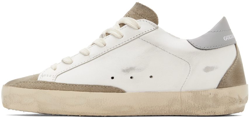 Golden Goose White & Taupe Super-Star Classic Sneakers (GWF00102.F003210.11179)