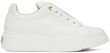 Max Mara White Leather Maxiv Sneakers (47660127600 MM81560)
