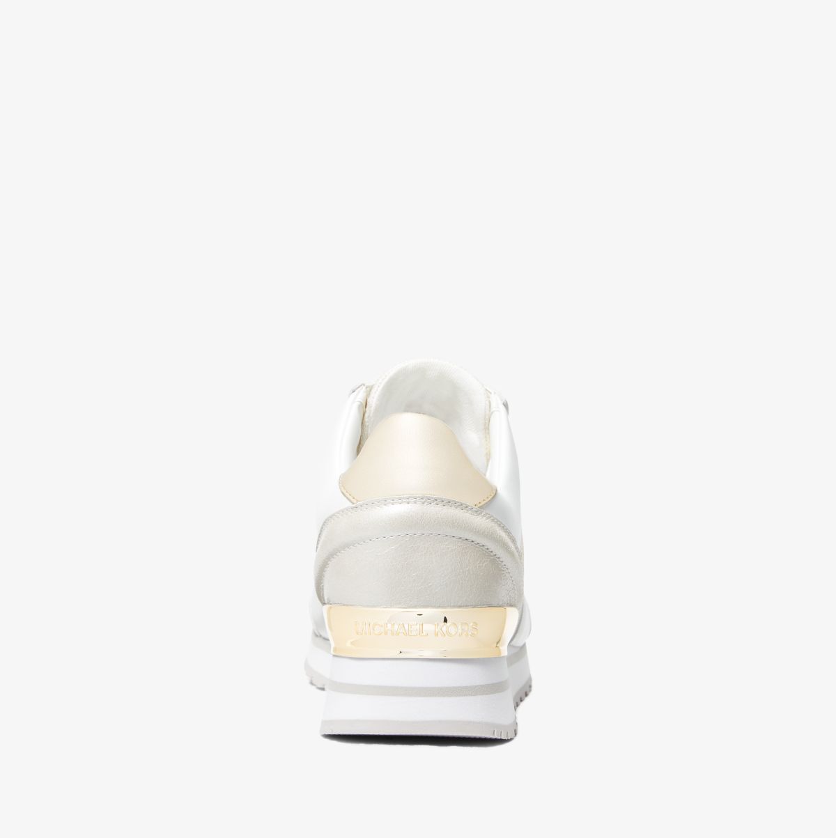 Michael Kors MK Billie Metallic Leather and Canvas Trainer – Pl Gld Multi (43S3BIFS5D-8236)