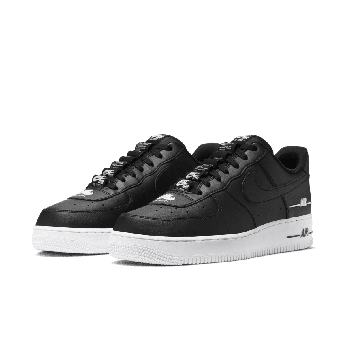 nike air force 1 low double air low black white