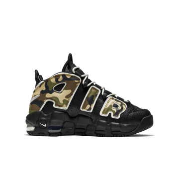 Nike Air More Uptempo 96 Camo (GS) Black / Sail-light British Tan-asparagus-outdoor Green-celestial Gold (CJ0930-001)