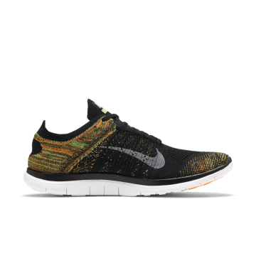 Nike Free 4.0 Multi-Color Black / White-poison Green-total Orng (631053-006)