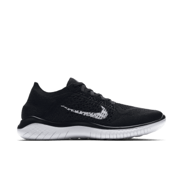 Nike Free RN Flyknit 2018 Black (W) Black / White (942839-001)