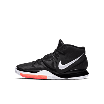 Nike Kyrie 6 Jet Black White (GS) Black / White-bright Crimson (BQ5599-001)
