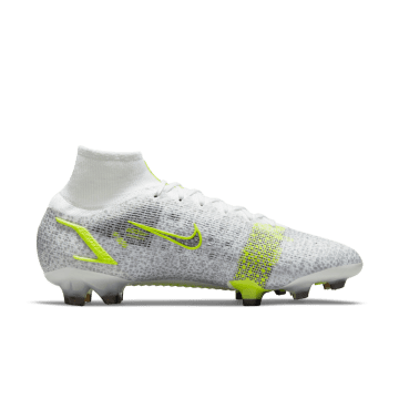 Nike Mercurial Superfly 8 Elite FG White Volt White / Metallic Silver / Volt / Black (CV0958-107)