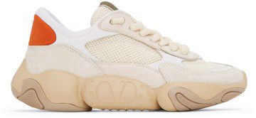 Valentino Garavani White & Yellow Bubbleback Low Sneakers (XW2S0DY8KNZ)