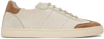 Brunello Cucinelli Beige Knit Hybrid Sneakers (MZUKRSN286)
