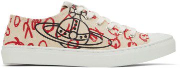 Vivienne Westwood Beige Plimsoll Low-Top Sneakers (75020001M-W0005-)