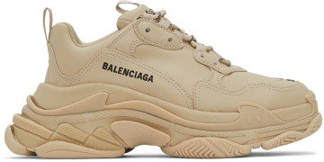 Balenciaga Beige Triple S Low-Top Sneakers (536737-W2FA5-9700)