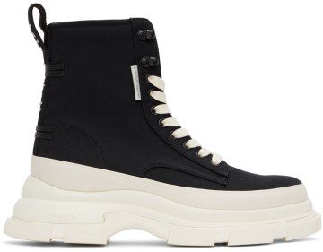 both Black & White Gao High-Top Sneakers (EVH102-MF421-01090)