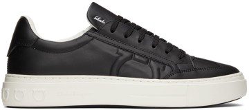 Salvatore Ferragamo Black Gancini Sneaker (697633 02B227010)