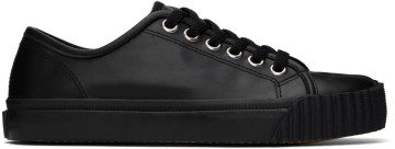 Maison Margiela Black Leather Tabi Low-Top Sneakers (S58WS0222 P4344)