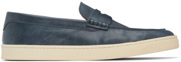 Brunello Cucinelli Blue Hybrid Mocassino Loafers (MZURETN285)