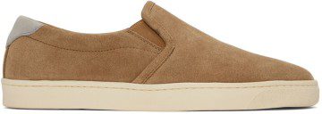 Brunello Cucinelli Brown Hybrid Slip-On Sneakers (MZUCTEN269)