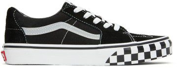 Vans Kids Black Checkerboard Sk8-Low Big Kids Sneakers (VN0A5EE4AC91)