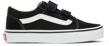Vans Kids Black Old Skool V Little Kids Sneakers (VN000VHE6BT1)