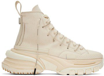 Wooyoungmi Off-White Double Lace High-Top Sneakers (W221SU01)