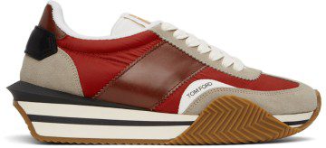 TOM FORD Red & Grey James Sneakers (J1292T-LCL246)