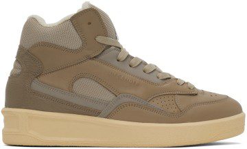 Jil Sander Taupe Basket High-Top Sneakers (JSMU860008_MUZ00004N)
