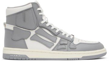 AMIRI White & Grey Hi Skel Top Sneakers (SS22MFS002)