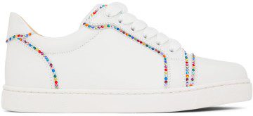 Christian Louboutin White Bordo Strass Sneakers (1220750)