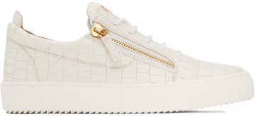 Giuseppe Zanotti White Croc May London Frankie Sneakers (RU00010-91221)
