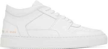 Common Projects White Decades Mid Sneakers (6088)