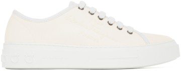 Salvatore Ferragamo White Recycled Cotton Sneakers (751193 020709002)