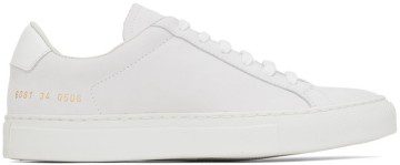 Common Projects White Retro Low Sneakers (6081)