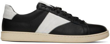 Rhude Black & White Court Sneakers (RHFW22FO08489500***)