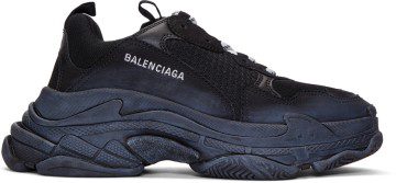 Balenciaga Black Triple S Sneakers (534162 W09O1)