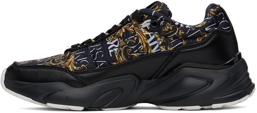Versace Jeans Couture Black Wave Sneakers (E73YA3SW2EZS240)