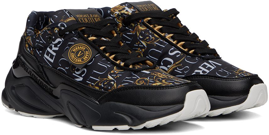 Versace Jeans Couture Black Wave Sneakers (E73YA3SW2EZS240)
