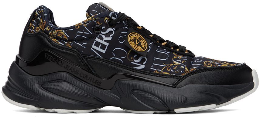 Versace Jeans Couture Black Wave Sneakers (E73YA3SW2EZS240)