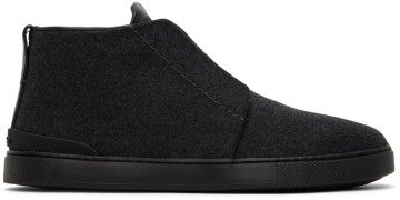 ZEGNA Gray Triple Stitch™ Sneakers (LHUTE-S5075Z)
