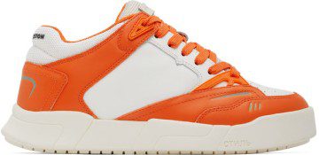 Heron Preston Orange & White Low Key Sneakers (HMIA025S22LEA0012001)
