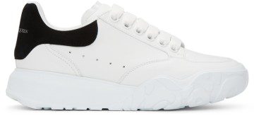 Alexander McQueen White & Pink Court Sneakers (633915WIA9A)