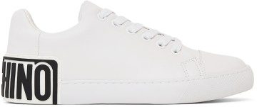 Moschino White & Black Logo Sneakers (MA15402G1CMF0100)