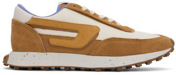 Diesel White & Tan S-Racer LC Sneakers (Y02873PS438)