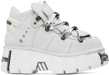VETEMENTS White New Rock Edition Platform Sneakers (UA53SN200W)