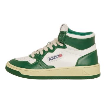 Autry Medalist Mid White / Green (AUMWWB03)