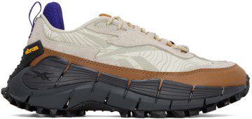 Reebok Classics Off-White & Brown Zig Kinetica 2.5 Edge Sneakers (GX6831)