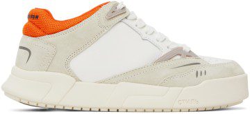 Heron Preston White & Orange Low Key Sneakers (HWIA030F22LEA0012001)