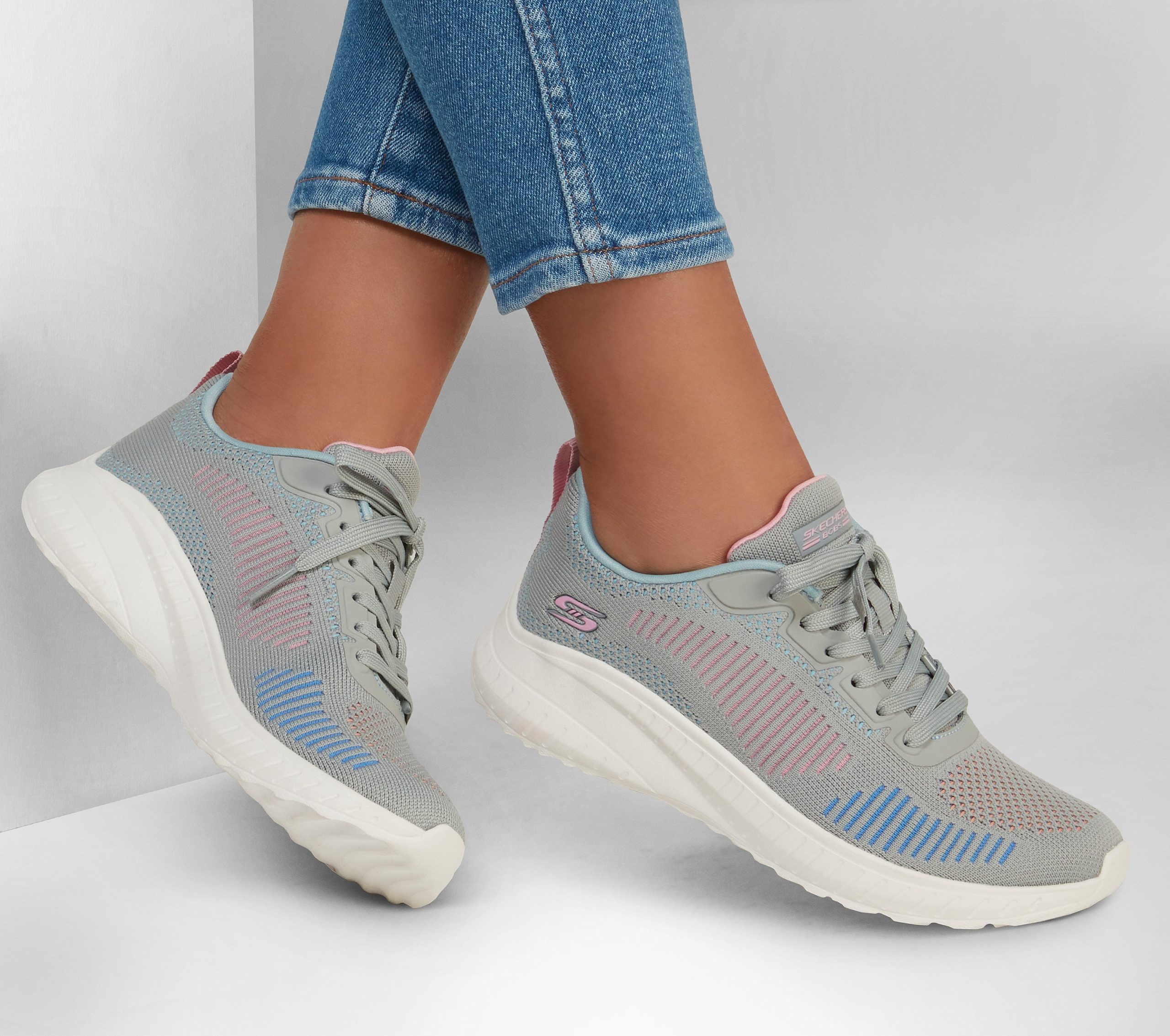 Skechers BOBS Squad Chaos – Color Crush – Grijs / Multi (117208-GYMT)